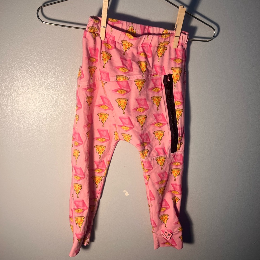 Pink Pizza Print Kids pants posh kids